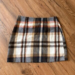 SHEIN Multicolor Plaid Mini Skirt